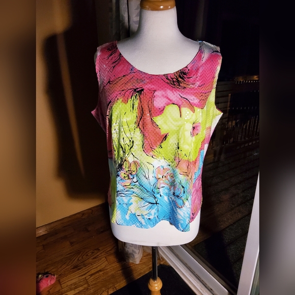 Picadilly Fashion Tops - Picadilly Fashions Sparkly Sleeveless Top